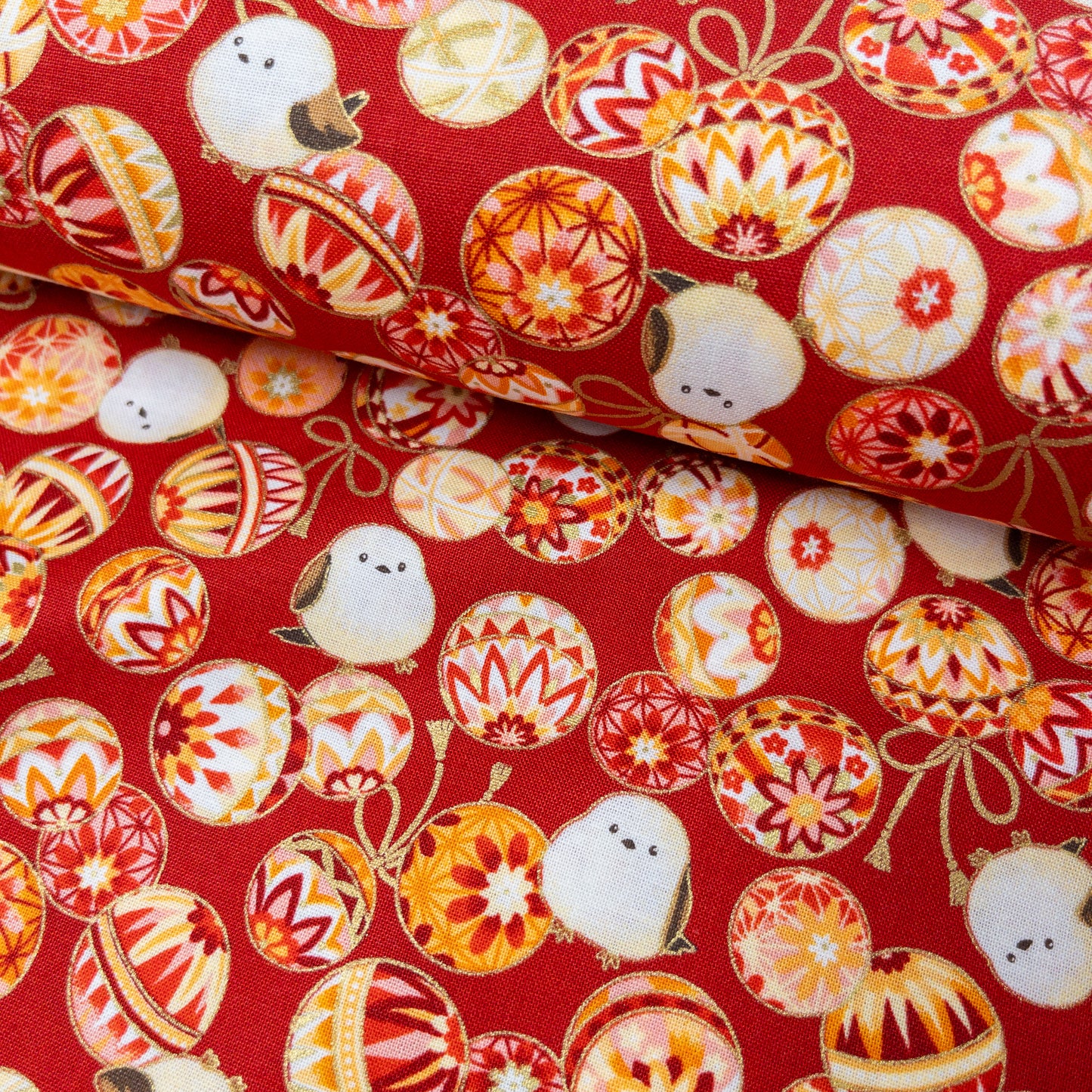 Quilt Gate | birds 雪之妖精波波球 | cotton printed sheeting 純棉