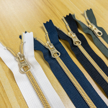 YKK Metallion Gold Coil Nylon close end zipper 30cm 4 colors YKK 金色尼龍密尾拉鍊 30cm 4色