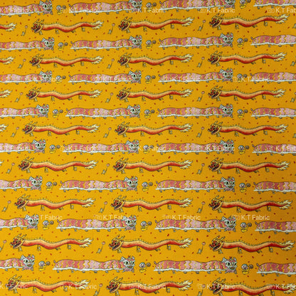 【K‧T FABRIC】舞龍舞獅 dragon and lion dance | cotton printed oxford 純棉