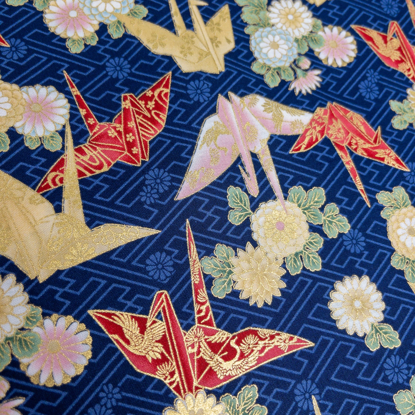 Quilt Gate | paper crane 燙金和風紙鶴 | cotton printed sheeting