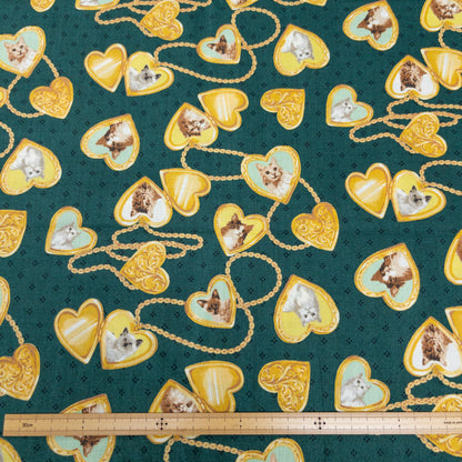 Japan | 心形貓貓吊飾 | cotton printed sheeting 純棉