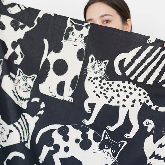 echino | NekoNoe Cat Cat 大貓 | cotton linen 棉麻