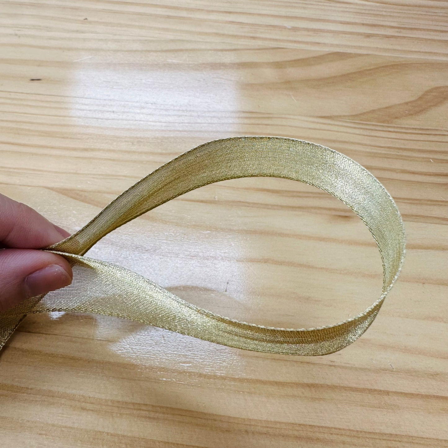 ribbon 絲帶 | gold silver wired mesh ribbon 金銀色網絲帶 25mm (可固定形狀)