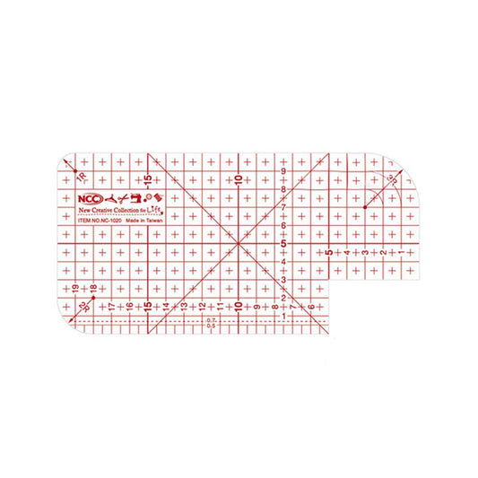 Taiwan thin hot iron ruler 熨斗用止滑定規尺 20x10cm