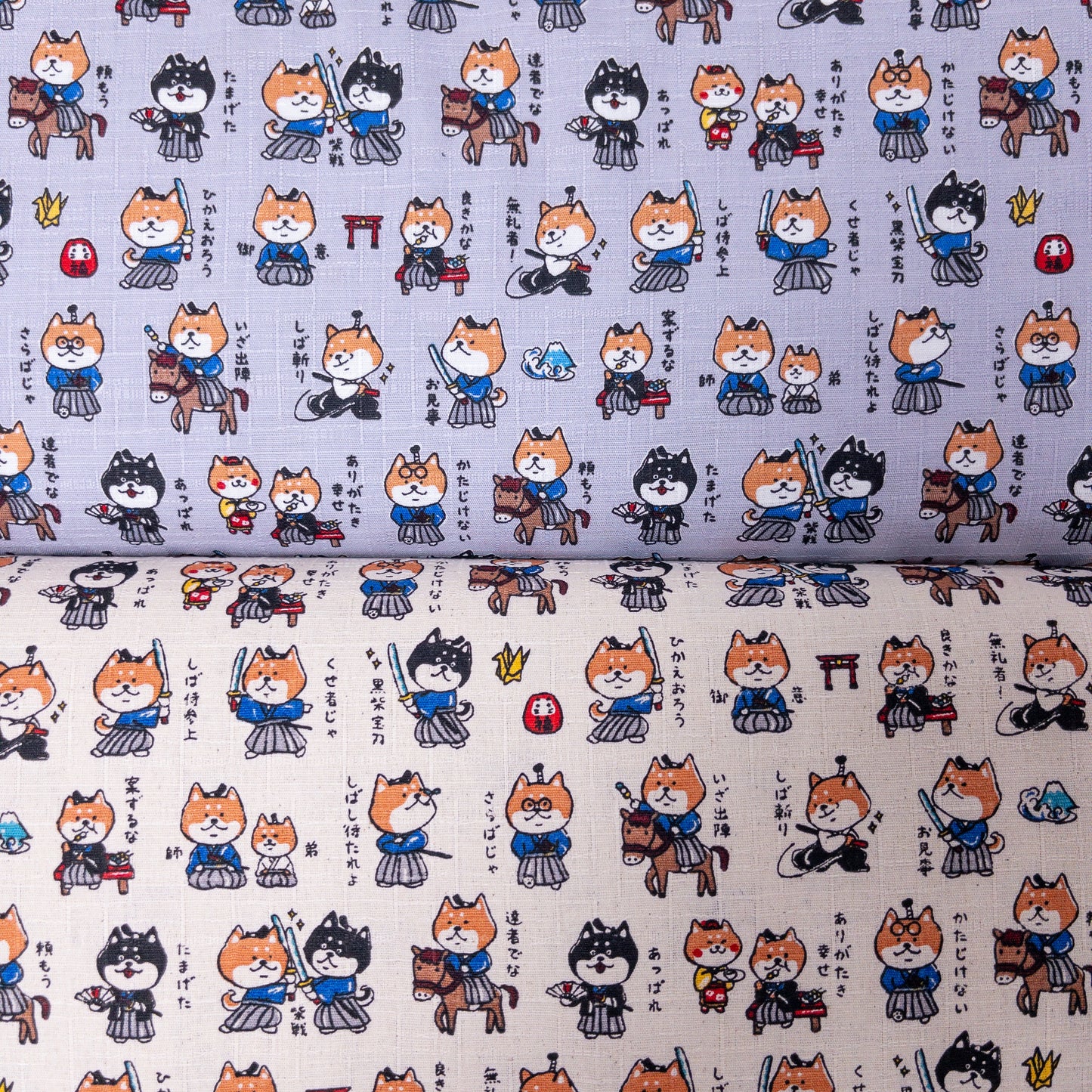 Japan | samurai dog 幕末武士狗 | cotton printed dobby 竹節棉