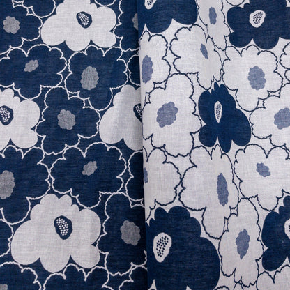 Kobayashi | Nordic floral 北歐拼色線條花 | cotton double weave jacquard 純棉雙面提花