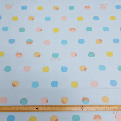 Japan | 「ねこたま」cat heads 彩色小貓頭 | cotton printed oxford 純棉