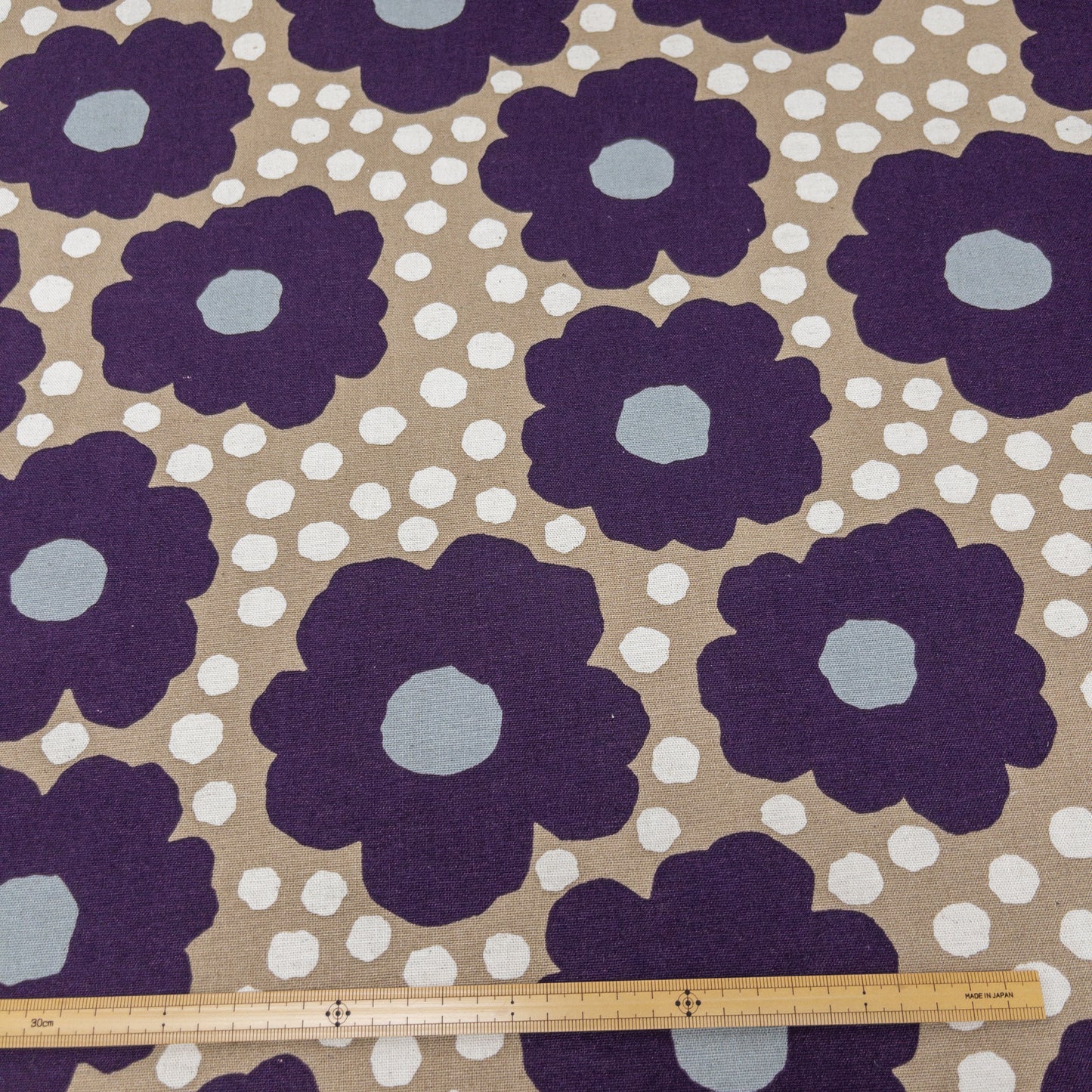 Kobayashi | Nordic Polka Dot Floral 北歐波點大花 | cotton linen 棉麻