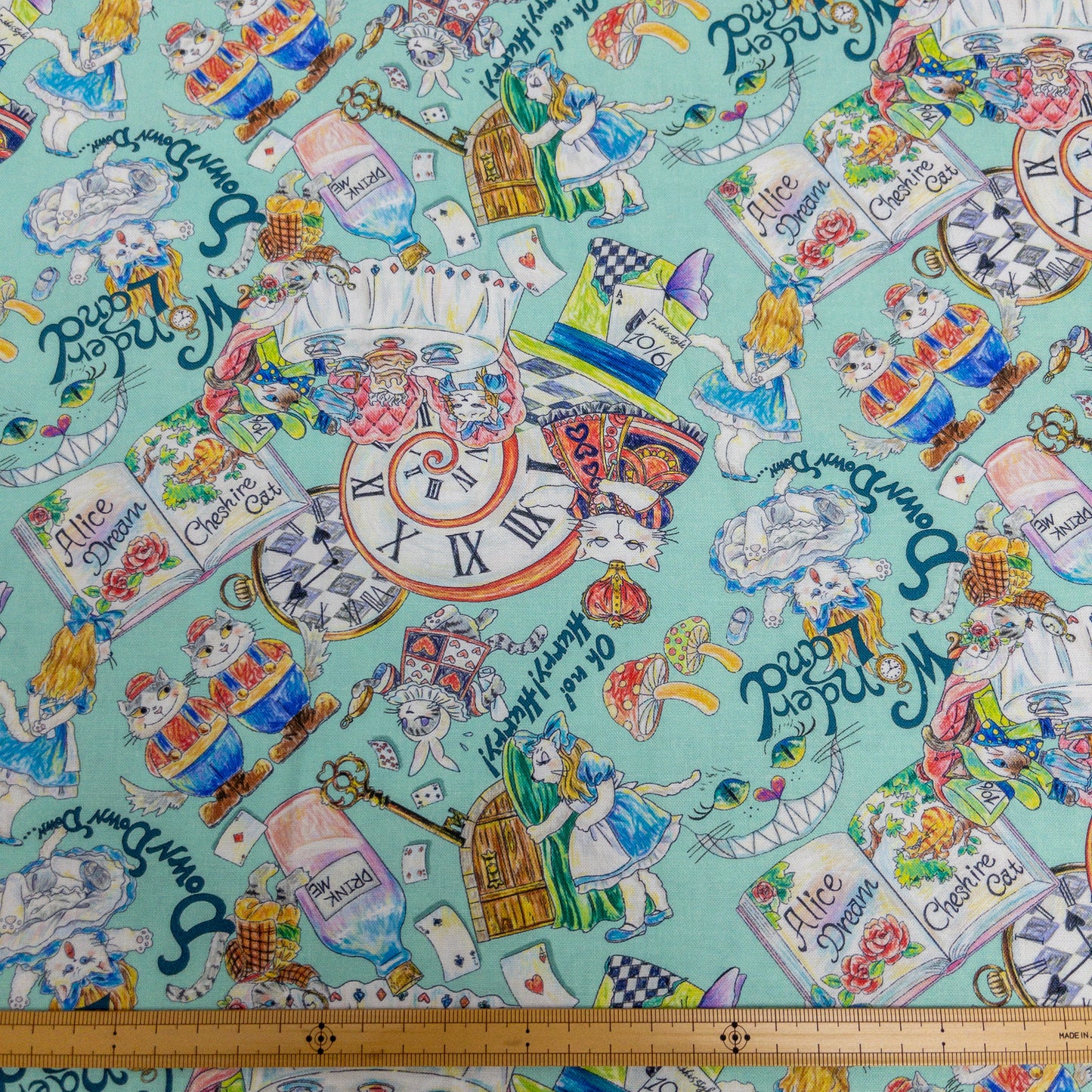 Japan | 『Hoyoka』Alice in Nyanderland Cats 愛麗絲貓貓 | cotton printed sheeting 純棉