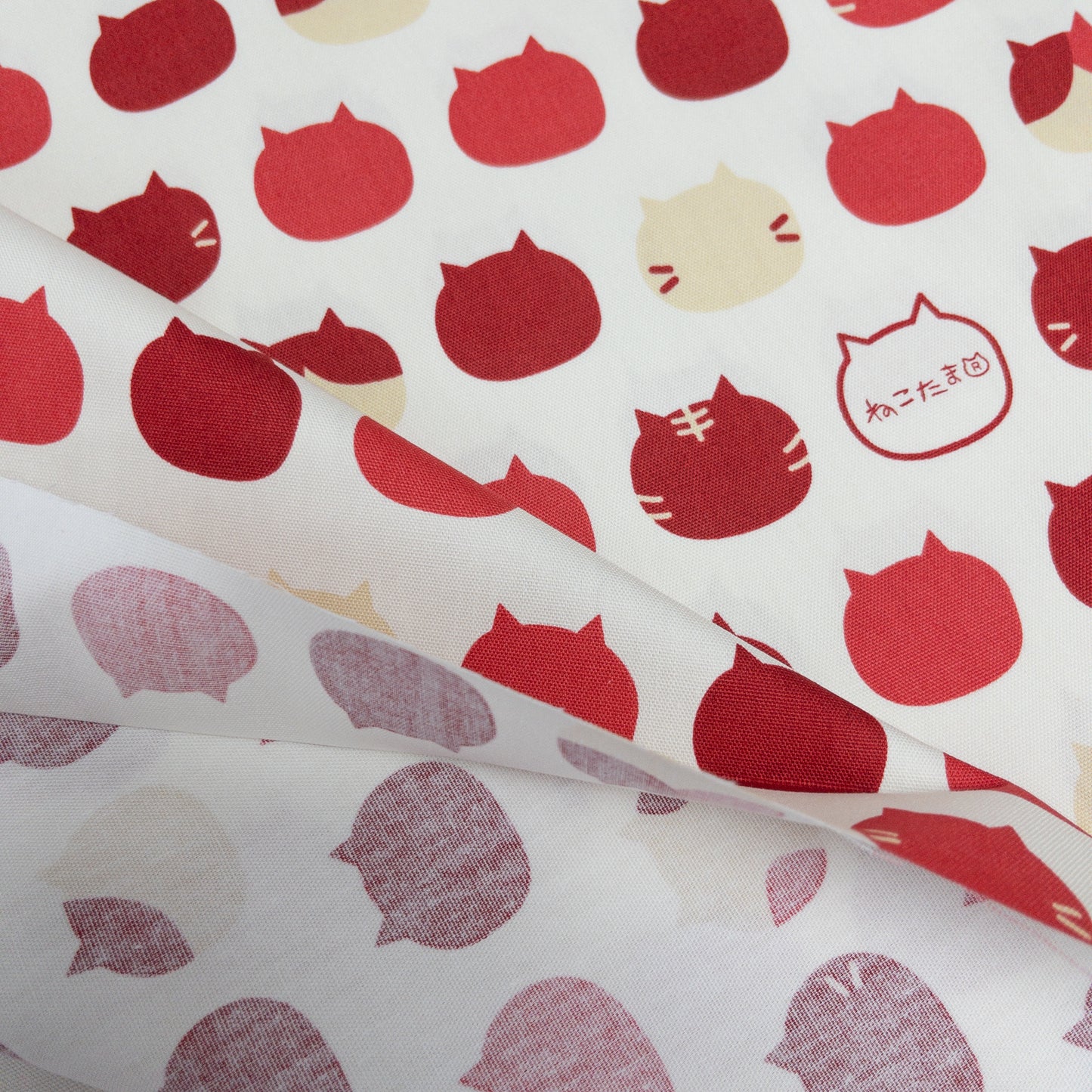 Japan | 「ねこたま」cat heads 彩色大貓頭 | cotton printed oxford 純棉