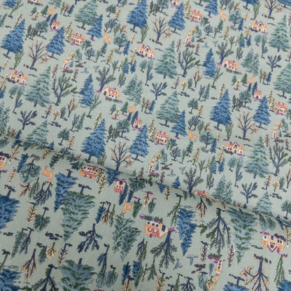 Japan | forest animals 鹿之森 | cotton printed 30 Viyella 純棉法蘭絨