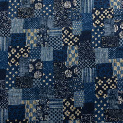 Japan | patchwork pattern 拼布圖案 | cotton printed poplin 竹節純棉