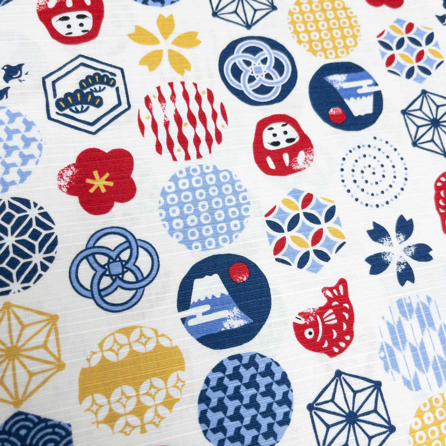 Japan | dots circle japanese pattern 圓形和風圖案 | cotton printed dobby 竹節純棉