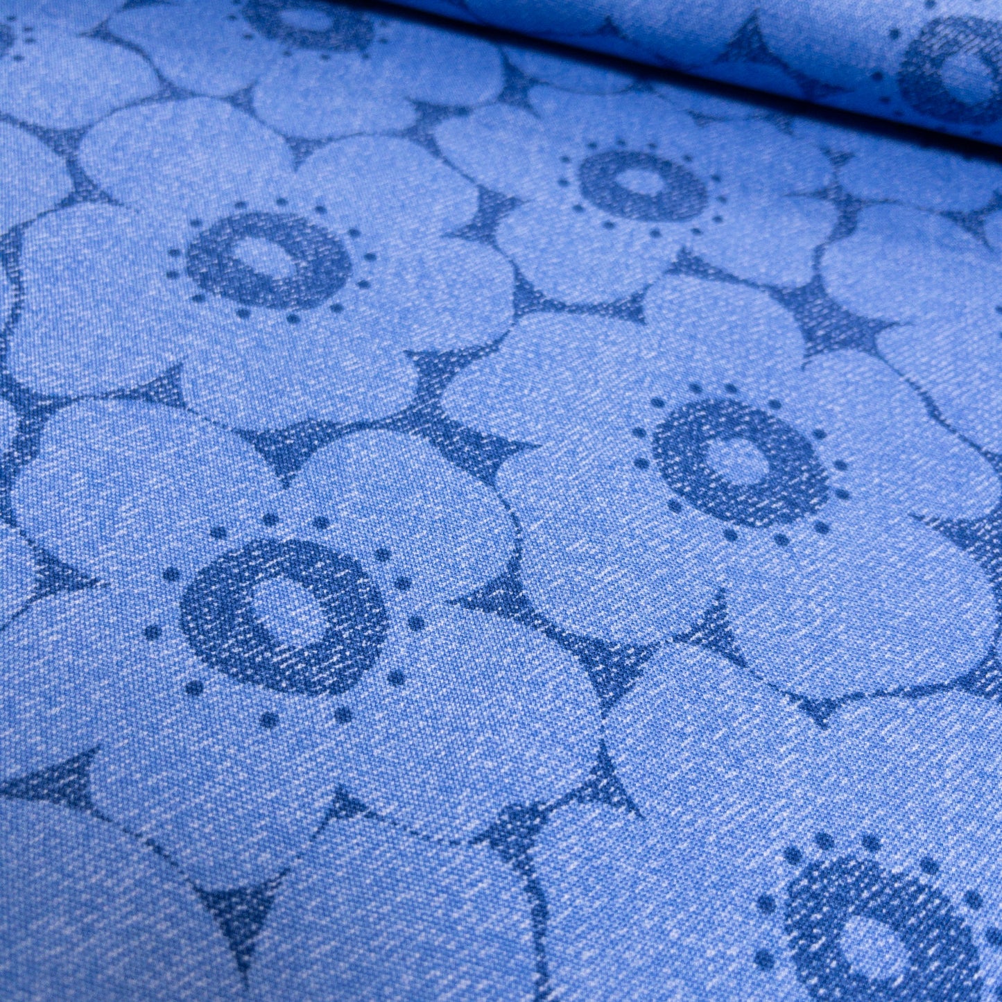 Japan | Crayon-style flowers 蠟筆風格北歐花 | cotton printed oxford 純棉