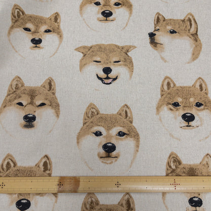 Kobayashi | Shiba emoji face 柴犬表情包 | cotton linen 棉麻