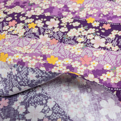 Japan | japanese hot stamping flower pattern 燙金斜紋櫻花 | cotton printed poplin 竹節純棉