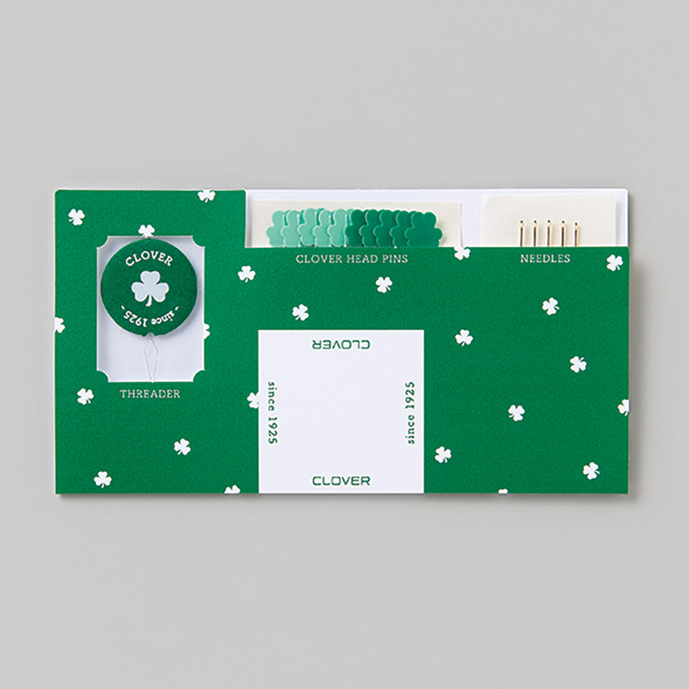 Clover Motif needle set 三葉草圖案縫紉針套裝 (附送貼紙)