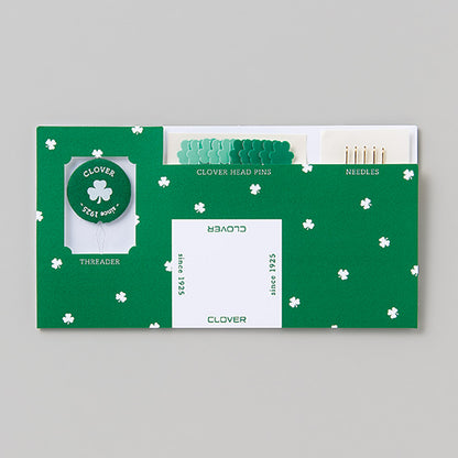 Clover Motif needle set 三葉草圖案縫紉針套裝 (附送貼紙)