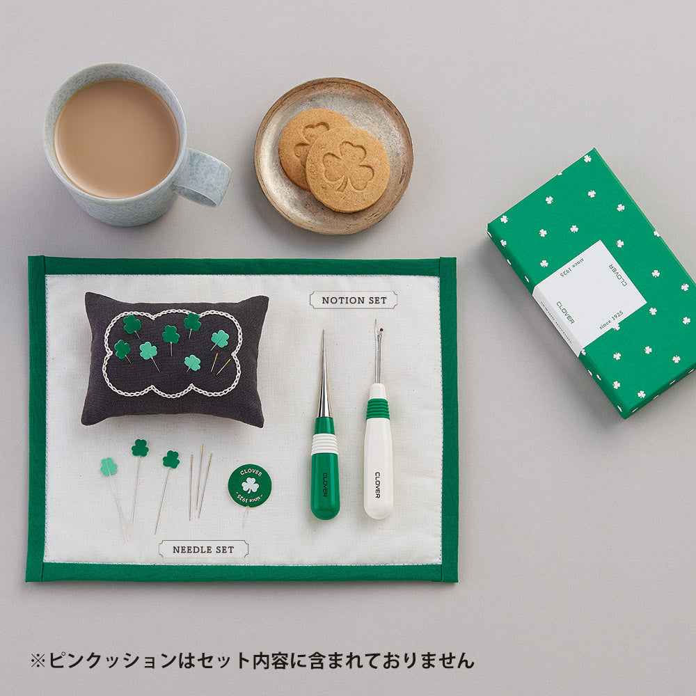 Clover Motif needle set 三葉草圖案縫紉針套裝 (附送貼紙)