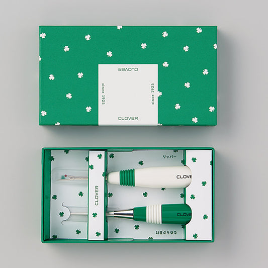 Clover Motif sewing tools ''awl & ripper'' Notion set 三葉草圖案縫紉工具套裝 - 錐子和拆線器 (附送貼紙)