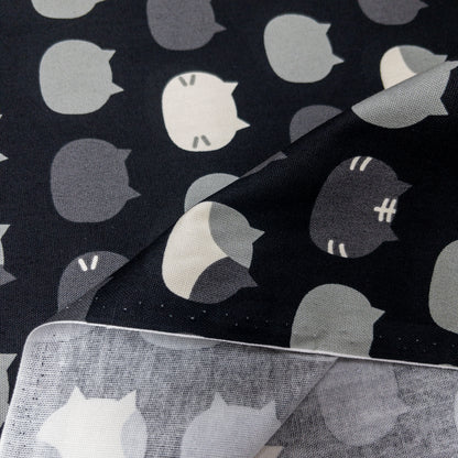 Japan | 「ねこたま」cat heads 彩色大貓頭 | cotton printed oxford 純棉
