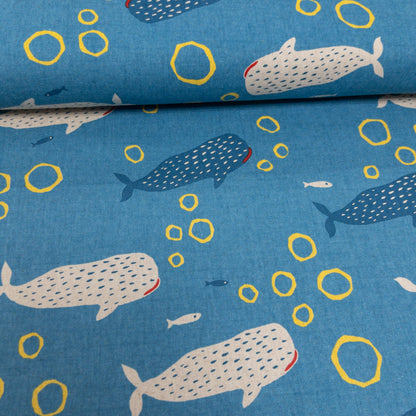 Japan | bubbles whale 泡泡鯨鯊 | cotton linen 棉麻