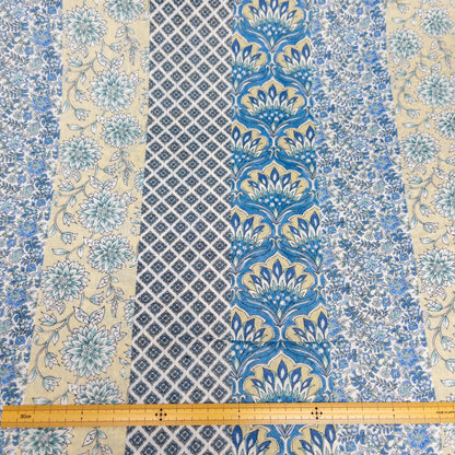 Japan | flowers 直條花紋拼圖 | cotton printed cloth 純棉