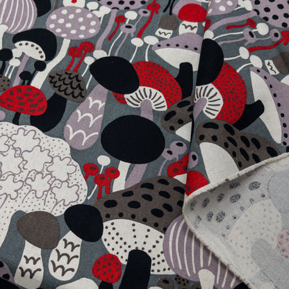 Kobayashi | abstract mushroom 彩色蘑菇 | cotton linen 棉麻