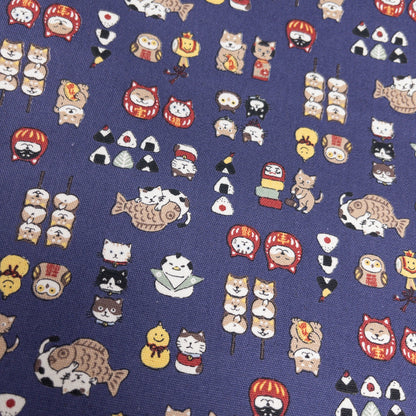 Japan | Japanese little animals 和風動物圖案| cotton printed oxford 純棉