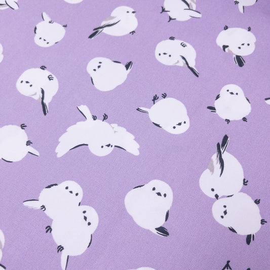 Japan | long-tailed tit dots 北海道小鳥「雪之妖精」| cotton printed oxford 純棉