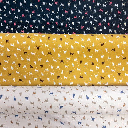 Japan | cat dots 貓貓波點 | cotton printed corduroy 薄燈芯絨