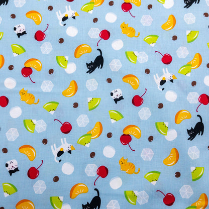Japan | fruit cat 水果貓貓 | cotton printed sheeting 純棉
