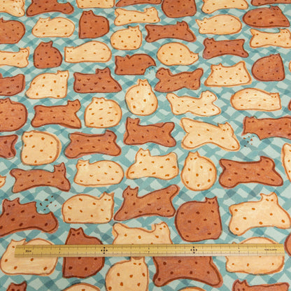 Japan | SAKAMOTO AKO 貓貓餅乾 - OYATSU | cotton printed oxford 純棉