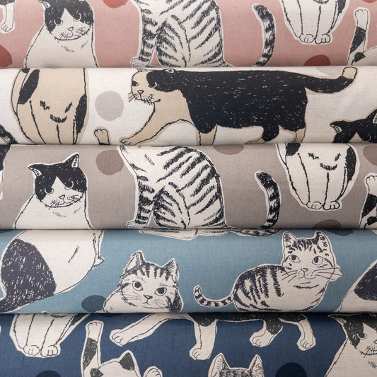 Kobayashi | Nordic Polka Dot Cat 波點大貓 | cotton linen 棉麻