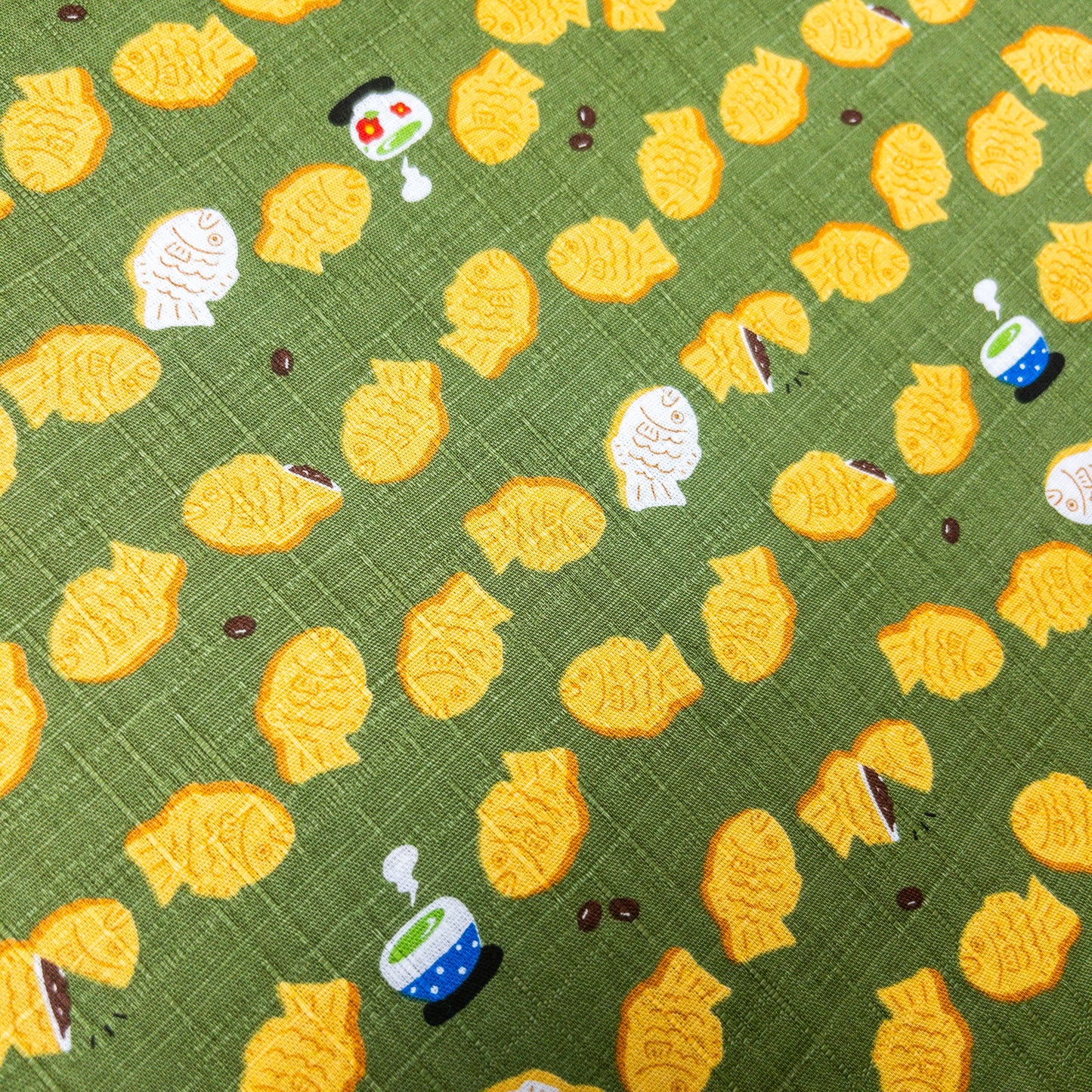 Japan | taiyaki 紅豆鯛魚燒 | cotton printed dobby 竹節棉