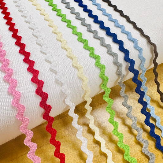 webbing ribbons 織帶 花邊 | solid S shape 純色 S形 波浪形狀 5mm