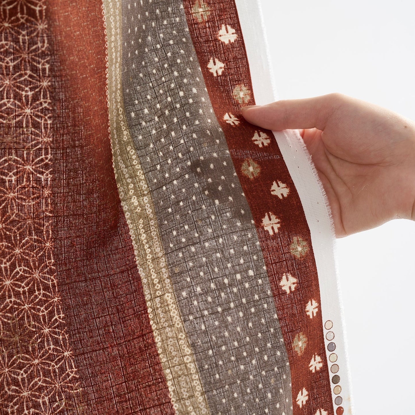 Japan | 和風間條拼布風格 | cotton printed dobby 竹節棉