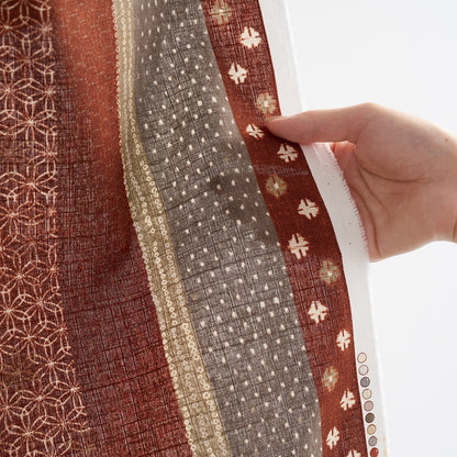 Japan | 和風間條拼布風格 | cotton printed dobby 竹節棉