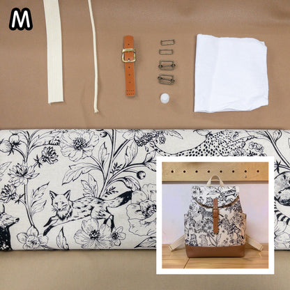 K·T SEWING｜限時推出！「束繩側袋有蓋背包」材料包 *送實體紙樣及影片教學 （10月4日截單）Drawstring Backpack with Pocket sewing kit (include paper pattern & tutorial videos)