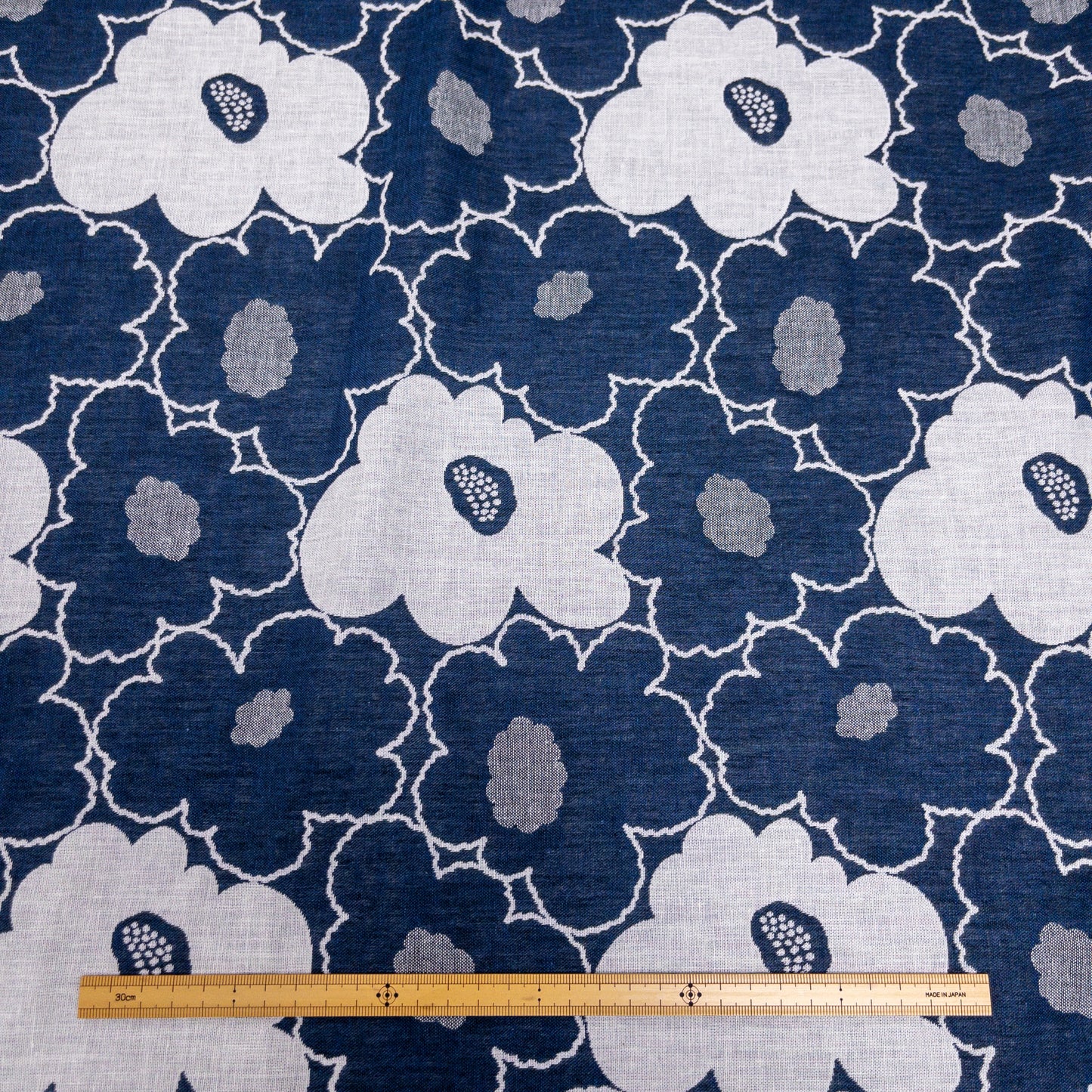 Kobayashi | Nordic floral 北歐拼色線條花 | cotton double weave jacquard 純棉雙面提花