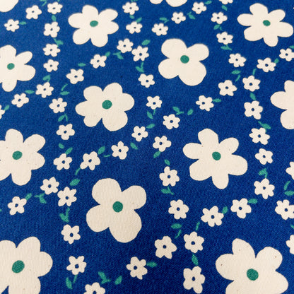 Japan | 藍底菱形白花 | cotton printed oxford 純棉
