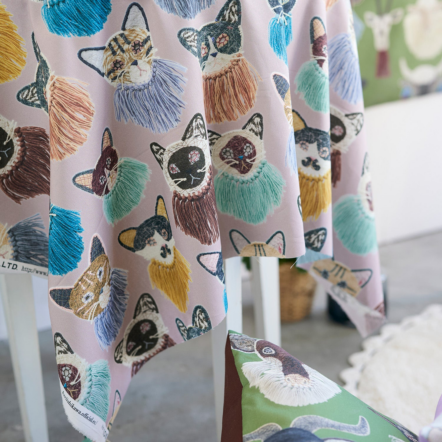 Kari Ishikawa | we are cats | cotton printed sheeting 純棉