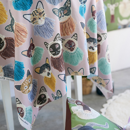 Kari Ishikawa | we are cats | cotton printed sheeting 純棉
