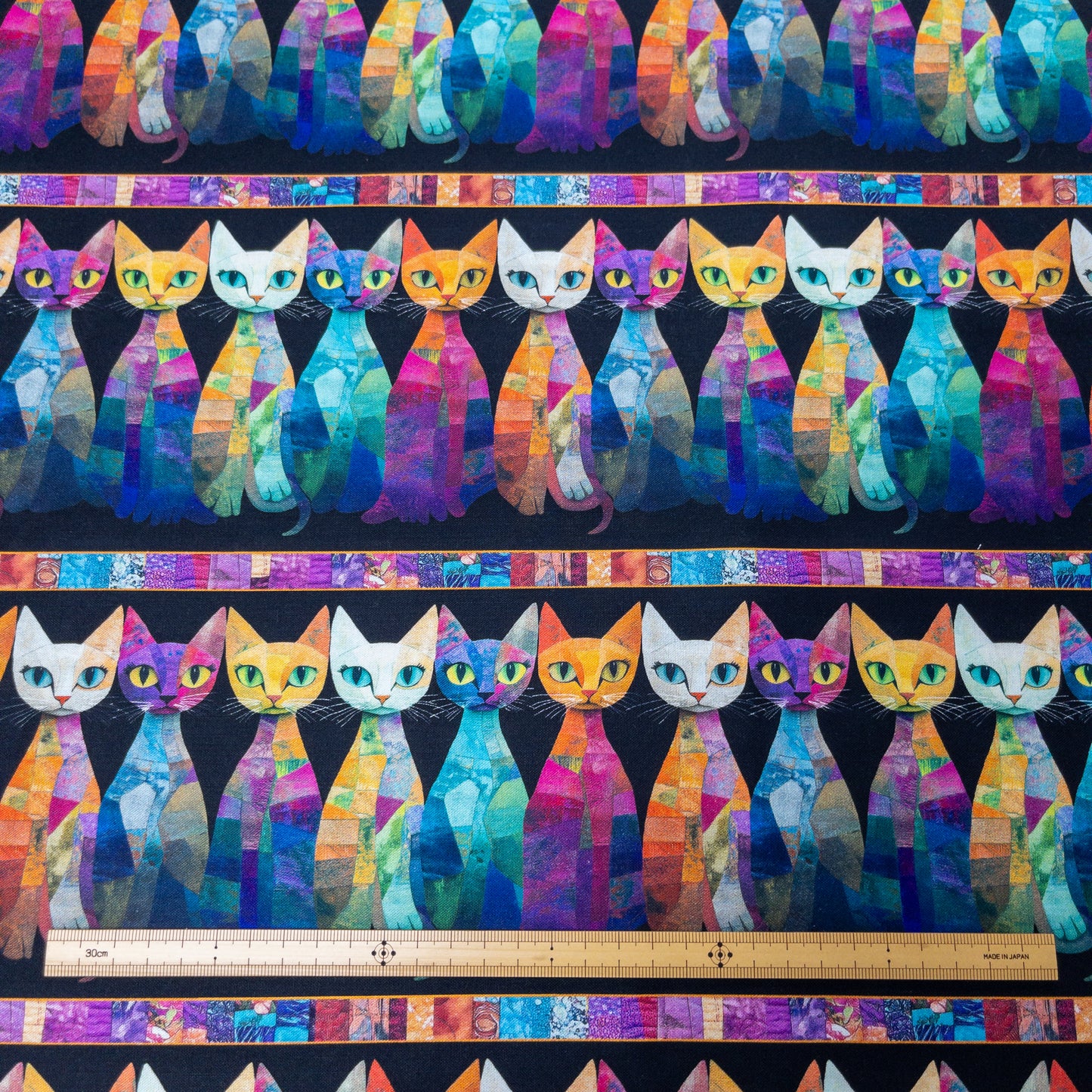 USA | Quilt Cats Stripes 間條拼布貓貓 | cotton 純棉