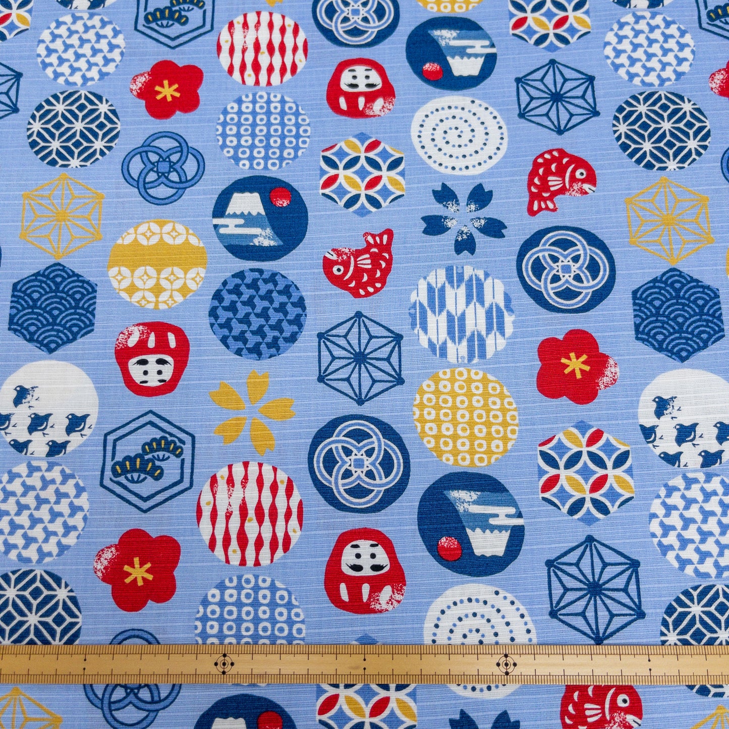 Japan | dots circle japanese pattern 圓形和風圖案 | cotton printed dobby 竹節純棉