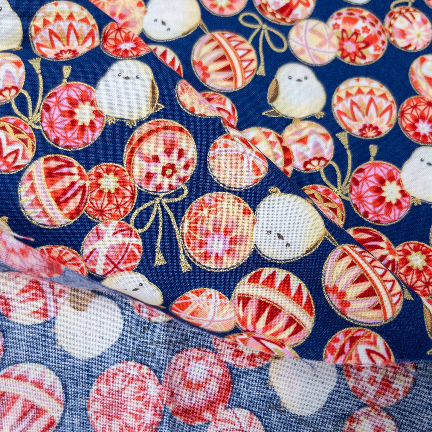 Quilt Gate | birds 雪之妖精波波球 | cotton printed sheeting 純棉