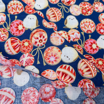 Quilt Gate | birds 雪之妖精波波球 | cotton printed sheeting 純棉