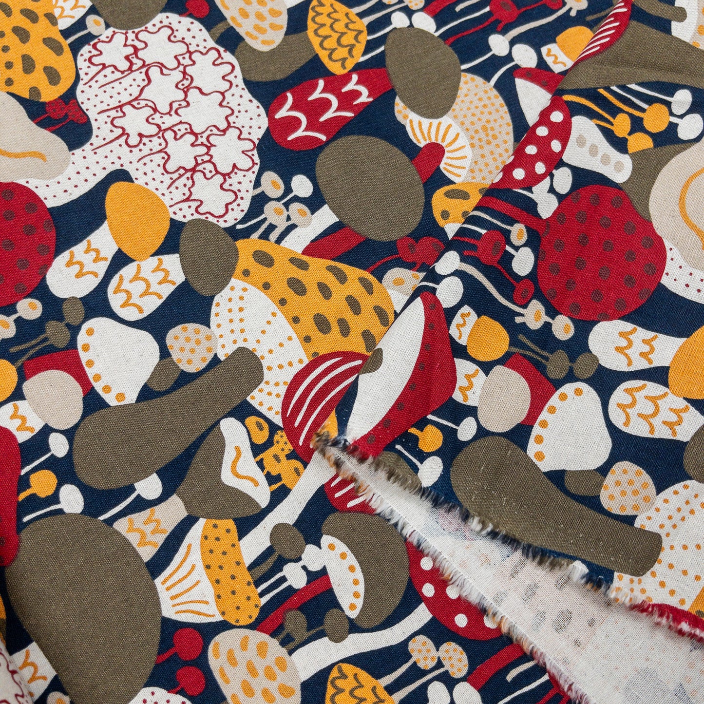 Kobayashi | abstract mushroom 彩色蘑菇 | cotton linen 棉麻