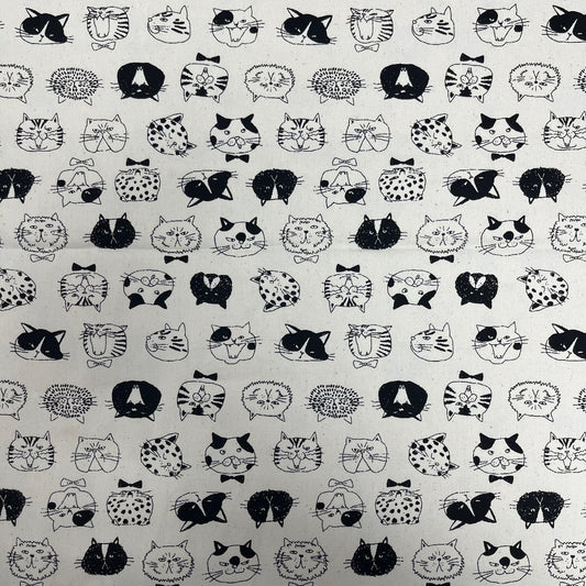 Japan | cat face 貓貓臉 | cotton printed oxford 純棉