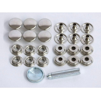 Clover strong metal snap button 15mm 6pcs with tools 強力金屬四合鈕 啪鈕 +打鈕工具 15mm 6對
